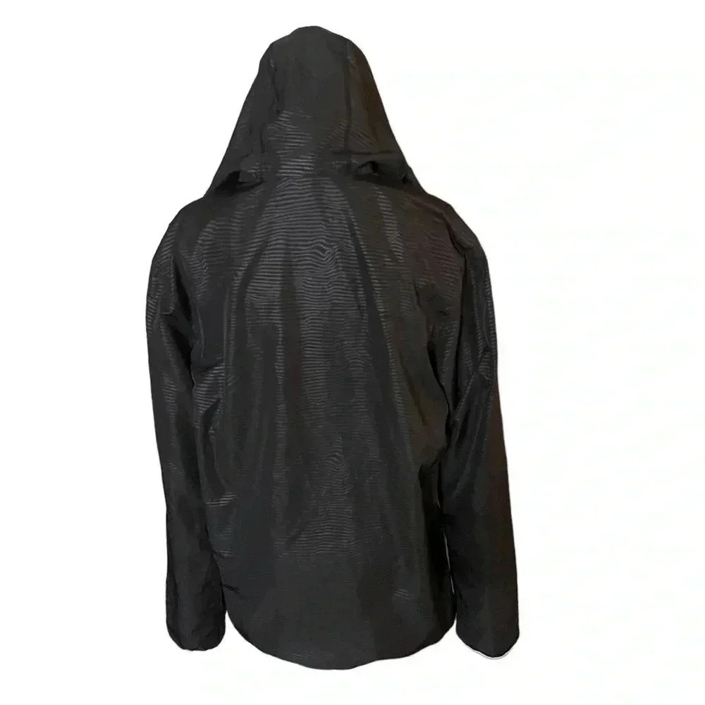 Adidas Striped Zebra Print Lined Windbreaker Jacket in Black Men’s Size Medium - Picture 3 of 13
